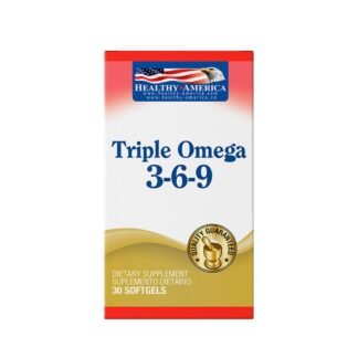 Triple Omega 3-6-9 1200mg 30 Softgels (Vitamin E, Flaxseed Oil, Borage Seed Oil, Fish Oil)